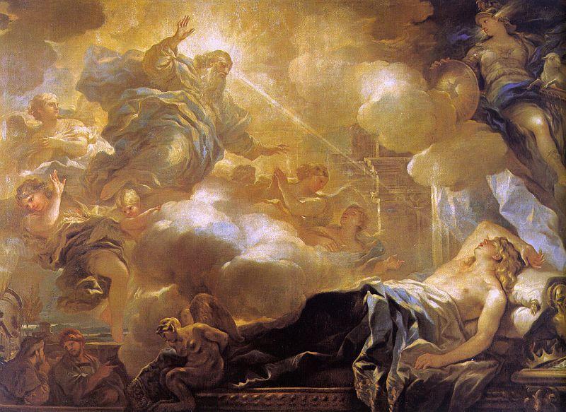  Luca  Giordano The Dream of Solomon Germany oil painting art